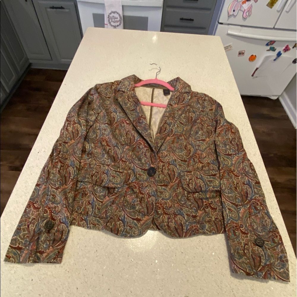 Liz Claiborne Paisley Blazer/Jacket, great for layering!